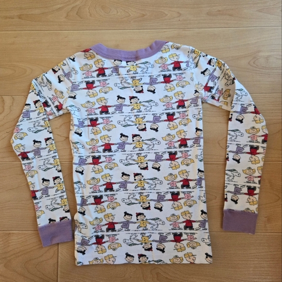 Hanna Andersson Peanuts Collection 2-piece long sleeved top pants pajama set - Picture 3 of 8